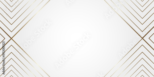 Abstract Luxury white and golden background with shining golden lines. Gold Curve on White