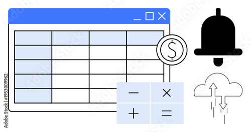 Financial tools. ion of spreadsheet, calculator, notifications, and cloud uploading. Financial tools supporting data organization, calculations, and cloud integration. For finance business