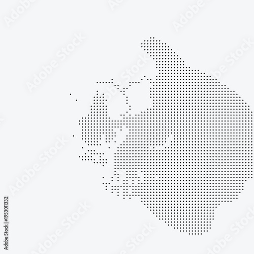 Cambodia map halftone dither pixelated bitmap dotted pattern vector isolated on white