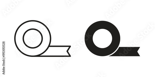 Adhesive tape icon set concept vector graphics for web UI