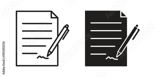 Agreement icon set concept vector graphics for web UI