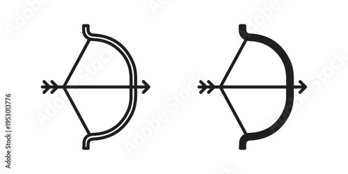 Archery icon set concept vector graphics for web UI