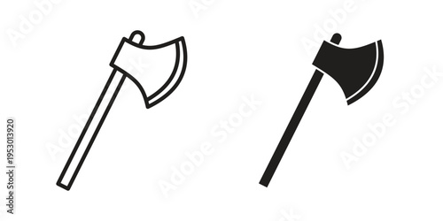 Axe icon set concept vector graphics for web UI