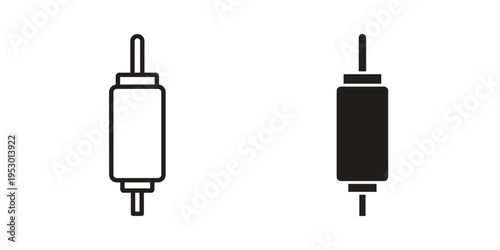 Audio jack icon set concept vector graphics for web UI