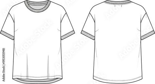 Women High Waisted Flared Midi Skirt Technical Fashion Flat Sketch Vector Illustration CAD Drawing Flat Vector Illustration Front and Back