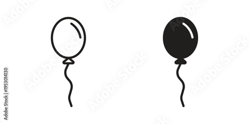 Balloon icon set concept vector graphics for web UI