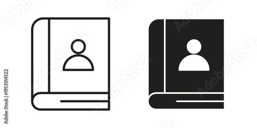 Biography icon set concept vector graphics for web UI