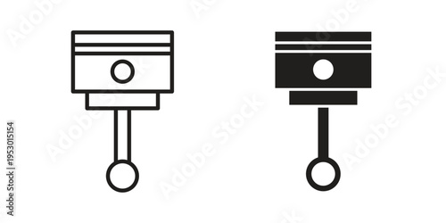 Car Piston icon set concept vector graphics for web UI