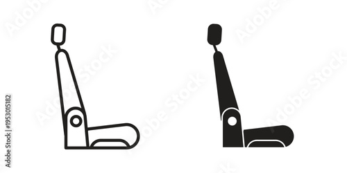Car seat icon set concept vector graphics for web UI