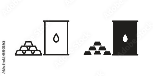 Commodity icon set concept vector graphics for web UI