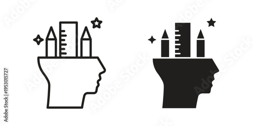 Creativity icon set concept vector graphics for web UI