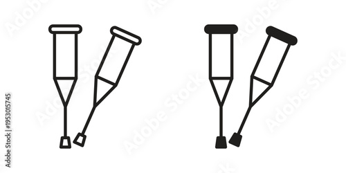 Crutch icon set concept vector graphics for web UI