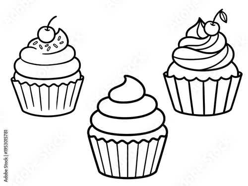 Cupcake Coloring Page