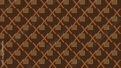Abstract Brown Geometric Pattern Background