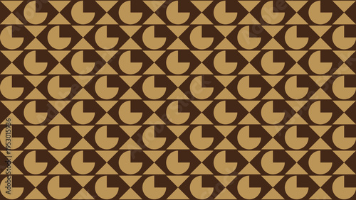 Geometric Pattern with Triangles and Arcs