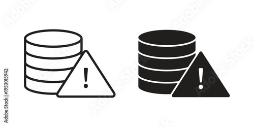 Data loss icon set concept vector graphics for web UI
