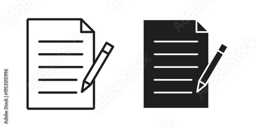Declarations icon set concept vector graphics for web UI