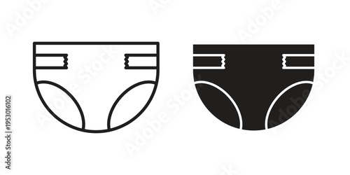 diaper icon set concept vector graphics for web UI