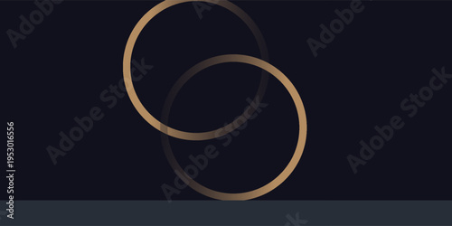 Black premium background with luxury dark golden geometric elements.vector eps10