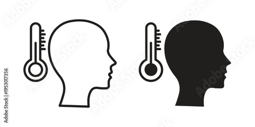 Fever icon set concept vector graphics for web UI