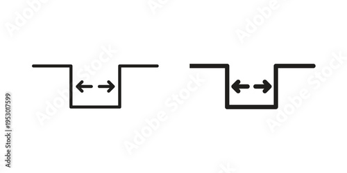 Gap icon set concept vector graphics for web UI