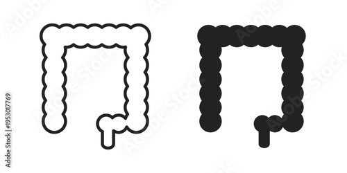 Gut icon set concept vector graphics for web UI