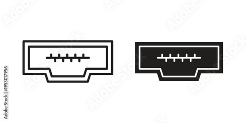 HDMI icon set concept vector graphics for web UI