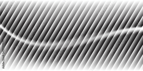 Monochrome waves with transparent vertical layering and soft opacity shifts. Abstract distorted glass effect, minimal and textured in grayscale palette.