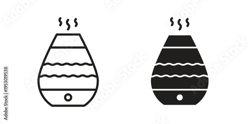 Humidifier icon set concept vector graphics for web UI