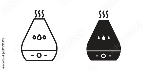 Humidifiers icon set concept vector graphics for web UI