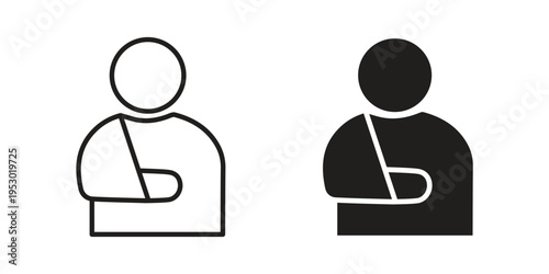 Injury icon set concept vector graphics for web UI