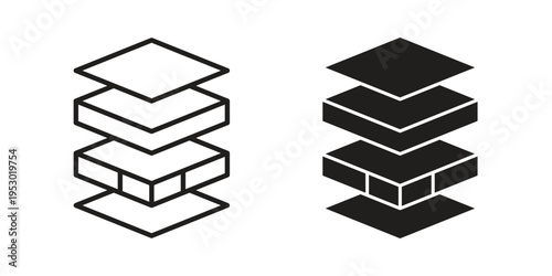 Insulation icon set concept vector graphics for web UI