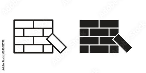 Jenga icon set concept vector graphics for web UI