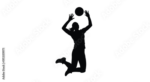 Black silhouette of a man playing basketball vector