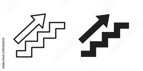 Next steps icon set concept vector graphics for web UI