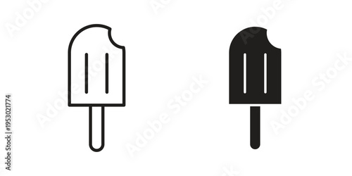 Popsicle icon set concept vector graphics for web UI