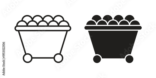 Raw material icon set concept vector graphics for web UI