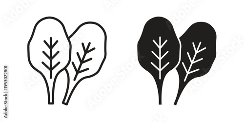 spinach icon set concept vector graphics for web UI