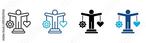 Leadership Podium icon Multi Style Vector Illustration