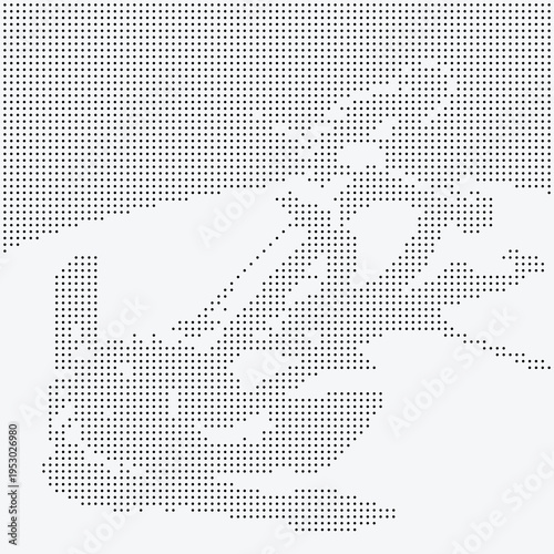Abstract Dither Pixelated Bitmap Halftone Dotted Pattern Texture Background Graphic Element Digital Art