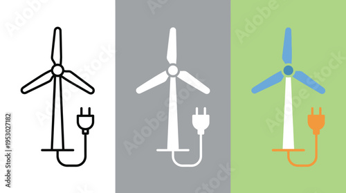 Wind Turbine with Power Plug in Three Styles