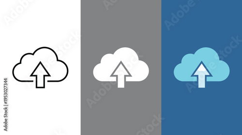 Cloud Upload Icon Set