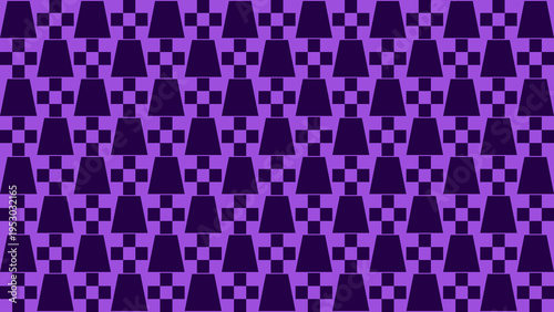 Geometric Purple and Dark Purple Seamless Pattern