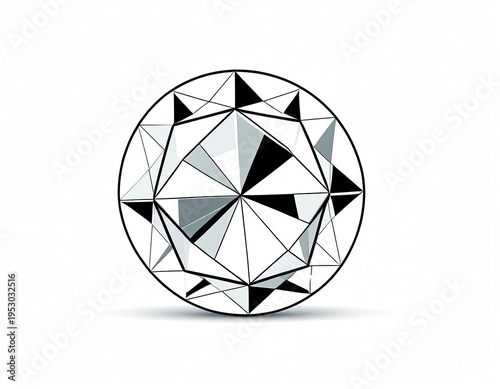 A close-up shot of a black and white diamond on a white background