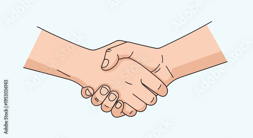 Two hands shaking in a handshake.