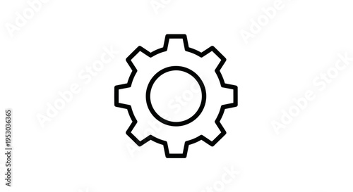 Gear icon symbol mechanical design.