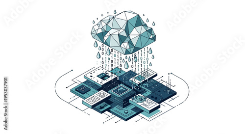 Circuit board with microchip technology.