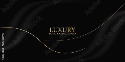 The black background features thin, curved lines in gold and white that run horizontally, giving the image a luxurious and slightly moving look. This piece feels elegant and easy on the eyes.
