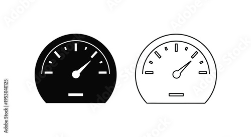 Two speedometers one black and one white displaying similar gauge readings