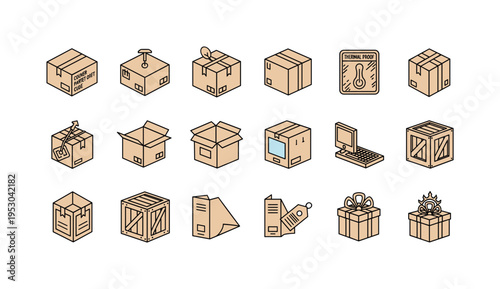 Courier parcel cube, flip top mailing pack, strapped corrugated load, thermal insulated box, tamper proof package, foldable